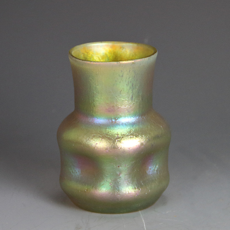 Johann Loetz Art Nouveu Dimpled Iridescent Vase (c.1910)