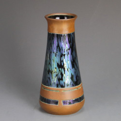 Johann Loetz Art Nouveau Vase with Copper Overlay