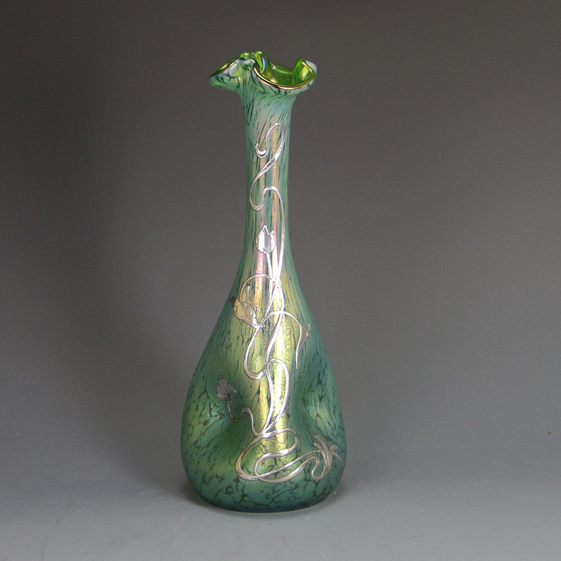 Johann Loetz Art Nouveau Silver Overlay Vase (c.1900)