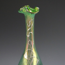 Johann Loetz Art Nouveau Silver Overlay Vase