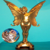 Louis Chalon Butterfly Girl Gilt Bronze Figure