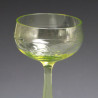 Ten Art Nouveau Vaseline / Uranium Wine Glasses