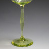 Ten Art Nouveau Vaseline / Uranium Wine Glasses