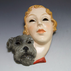 Art Deco Czechoslovakian Wall Mask