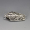 Art Nouveau French Silver Mounted Glass 'Cicada' Perfume Flask