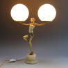 Art Deco Spelter Lady Lamp