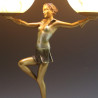Art Deco Spelter Lady Lamp
