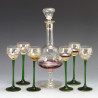 Theresienthal Hand Enameled Glass Liqueur Set