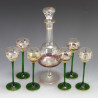 Theresienthal Hand Enameled Glass Liqueur Set
