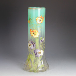 Mont Joye Legras Art Nouveau Enameled Glass Vases