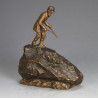 T Curts (Carl Kauba) Patinated Two Piece Bronze