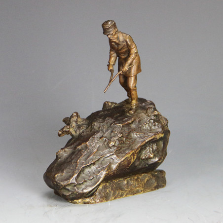 T Curts (Carl Kauba) Patinated Two Piece Bronze (c.1910)