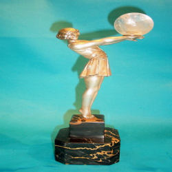 Armand Godard Girl with a Ball Bronze Figure