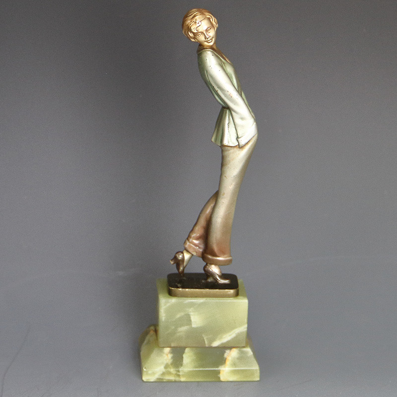 Josef Loernzl Art Deco Bronze Pyjama Girl (c.1925)