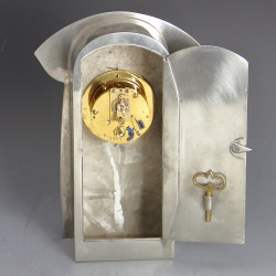 Archibald Knox for Liberty & Co Pewter and Enamel Clock 0370