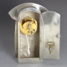Archibald Knox for Liberty & Co Pewter and Enamel Clock 0370