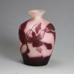 Emile Galle (French 1846-1904) Art Nouveau Fuchsia Design Vase (c.1880)