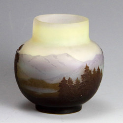 Emile Galle (French 1846-1904) Art Nouveau Cameo Landscape Vase