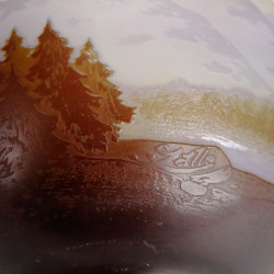 Emile Galle (French 1846-1904) Art Nouveau Cameo Landscape Vase
