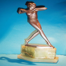 Josef Lorenzl Nude Female Bronze Figure