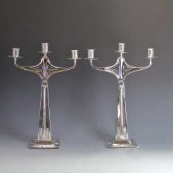 Austrian Secessionist Silver Plated Candelabra (c.1905)