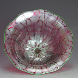 Johann Loetz Art Nouveau Titania Iridescent Footed Bowl