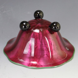 Johann Loetz Art Nouveau Titania Iridescent Footed Bowl