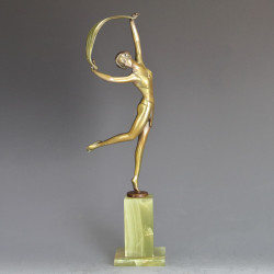 Josef Lorenzl Art Deco Bronze Scarf Dancer (c.1925)