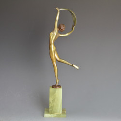 Josef Lorenzl Art Deco Bronze Scarf Dancer