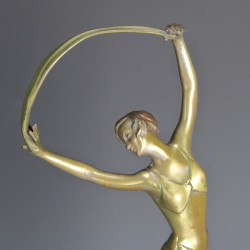 Josef Lorenzl Art Deco Bronze Scarf Dancer