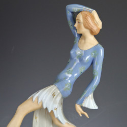 Royal Dux Art Deco Bohemian Porcelain Figure of a Female Dancer