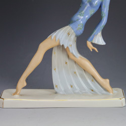 Royal Dux Art Deco Bohemian Porcelain Figure of a Female Dancer
