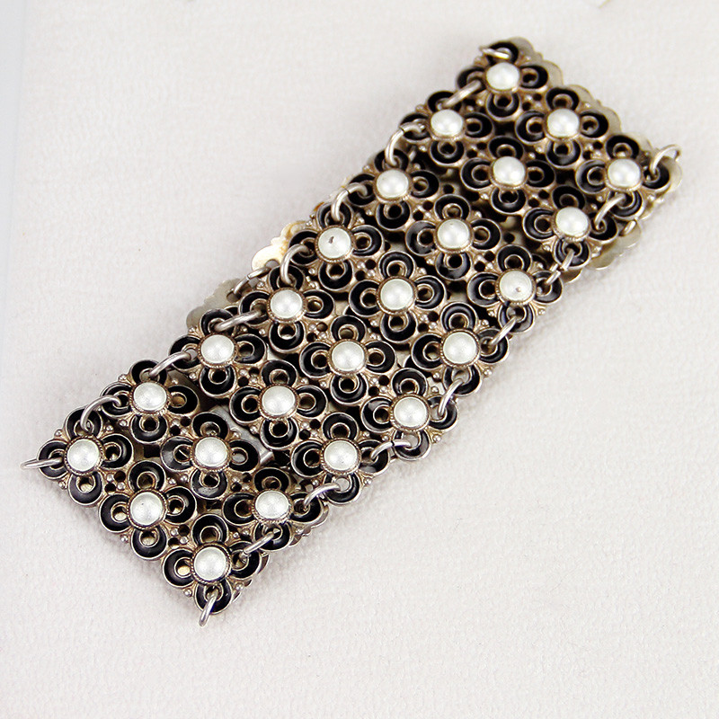 Willy Winnaess for David Anderson Silver and Enamel Bracelet (c.1960)
