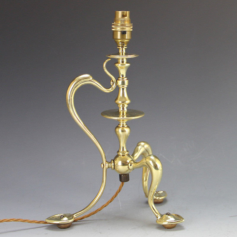 Arts and Crafts Brass Table Lamp (c.1900)