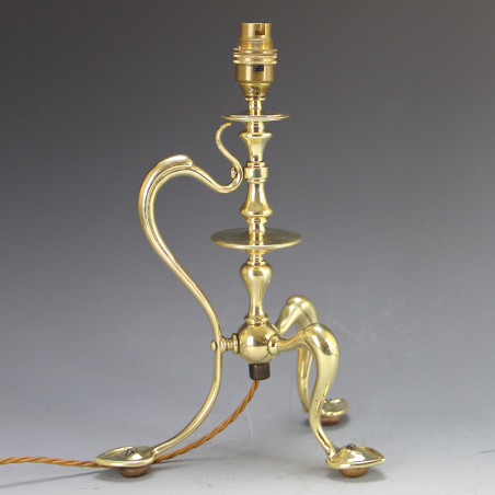 Arts and Crafts Brass Table Lamp (c.1900)