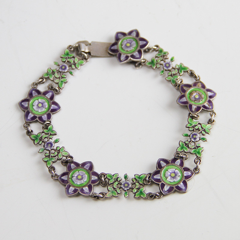 Arts and Crafts Silver and Enamel Bracelet (c.1910)