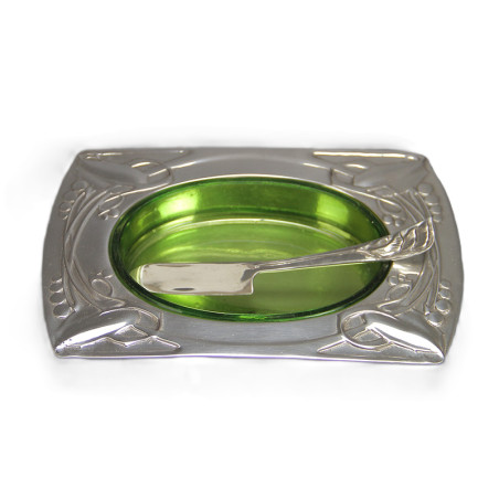 Archibald Knox for Liberty & Co Pewter Butter Dish 0316 (c.1905)