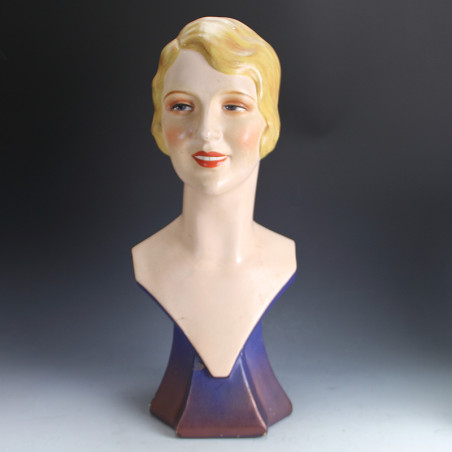 Art Deco Plaster Mannequin Bust (c.1925)