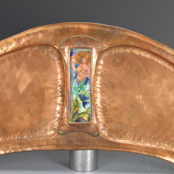 Arts and Crafts Copper and Enamel Tray