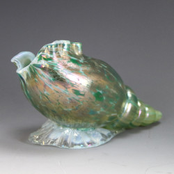 Johann Loetz Art Nouveau Conch Shell Glass Vase