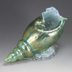 Johann Loetz Art Nouveau Conch Shell Glass Vase (c.1900)
