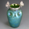 Johann Loetz Art Nouveau Glass Vase in Rusticana Creta Silberiris Décor