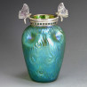 Johann Loetz Art Nouveau Glass Vase in Rusticana Creta Silberiris Décor (c.1900)
