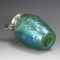 Johann Loetz Art Nouveau Glass Vase in Rusticana Creta Silberiris Décor
