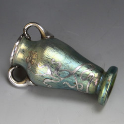 Johann Loetz Art Nouveau Glass Vase in Papillion Décor