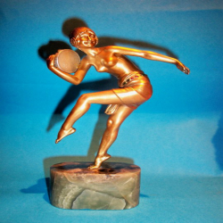 D. H. Chiparus Percussian Dancer Gilt Bronze & Enamel Figure