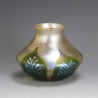 Tiffany Art Nouveau Iridescent Glass Vase. Signed