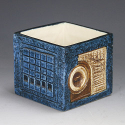 Troika (Cornwall) Cube Vase by Avril Bennet