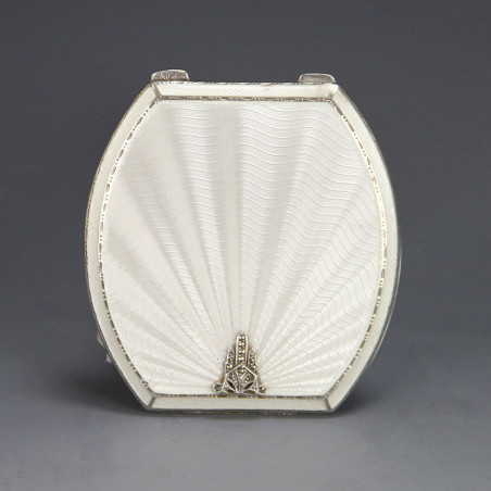 Art deco Silver Compact English 1934 Art deco Silver Compact English 1934