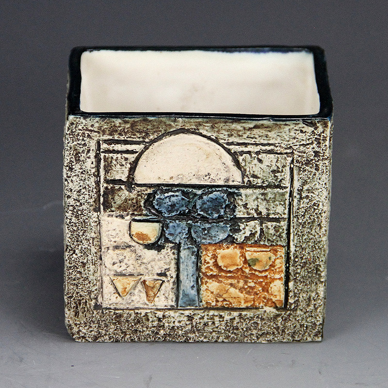 Troika Cube Vase by Avril Bennett